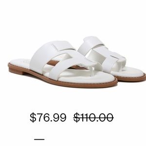 White sandals slides